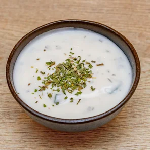 Meal card cover for: Cucumber yogurt dip (V) (GF)