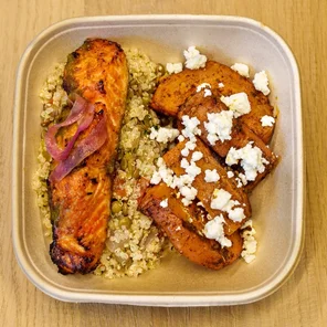 Meal card cover for: Lime and herb salmon bowl