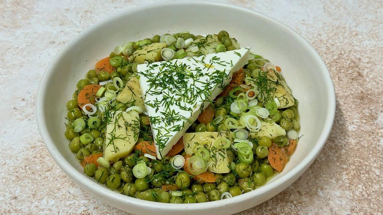 Meal card cover for: Roasted peas (v)