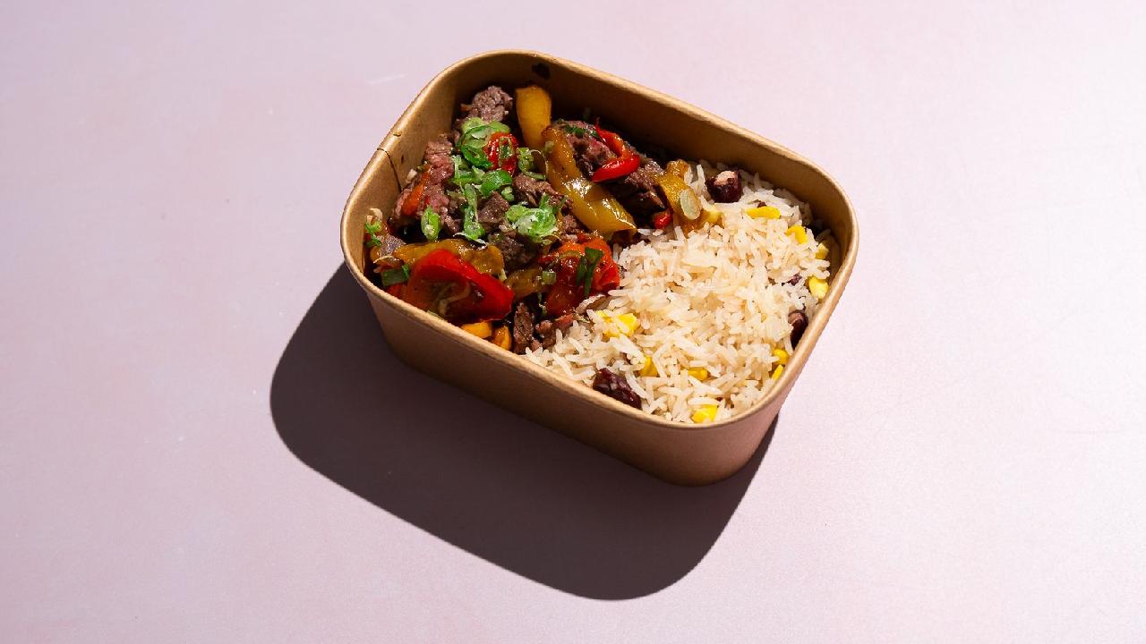 Meal card cover for: CAT Rice + roasted beef box CAT