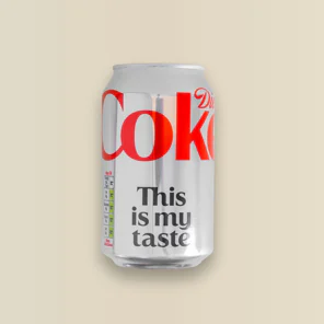 Meal card cover for: Diet Coke