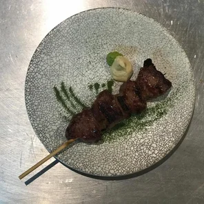 Meal card cover for: Rib-eye Skewer (GF)