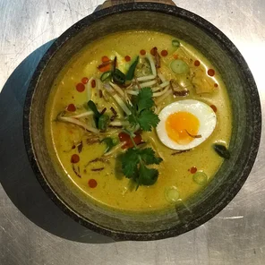 Meal card cover for: Laksa