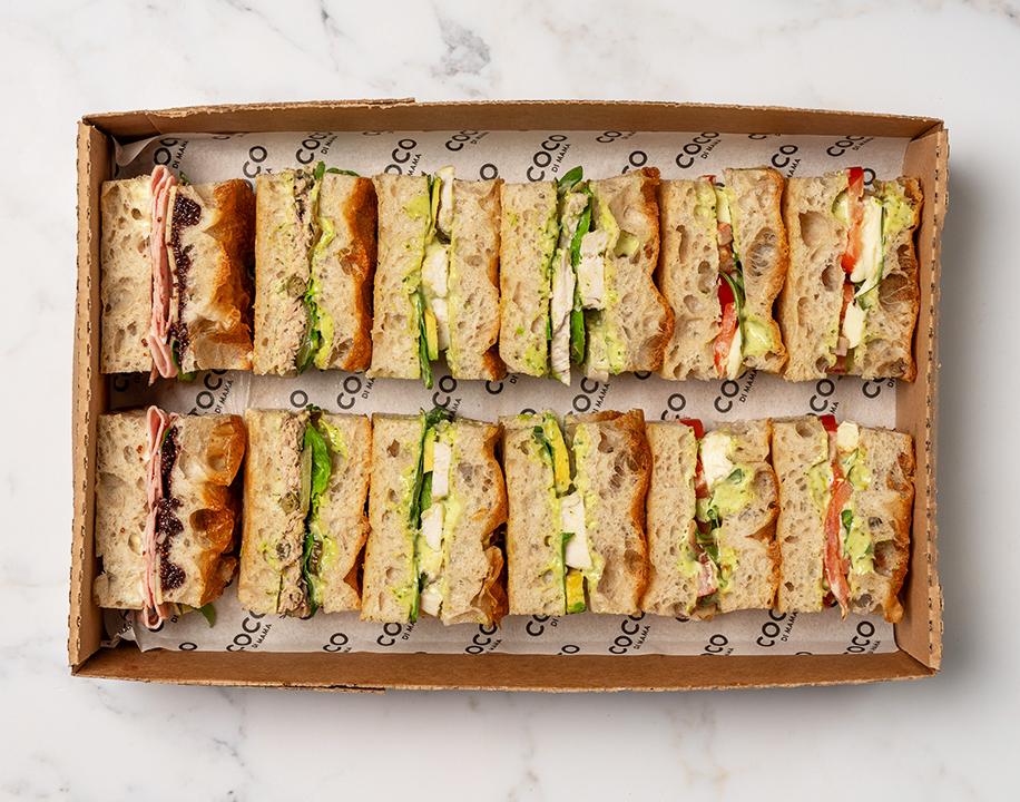 Focaccia Sandwich Platter, Coco di Mama - Liverpool St. - Catering