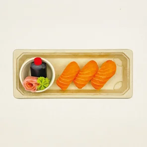 Meal card cover for: Salmon Nigiri 3pcs ( *Collect from Fridge )