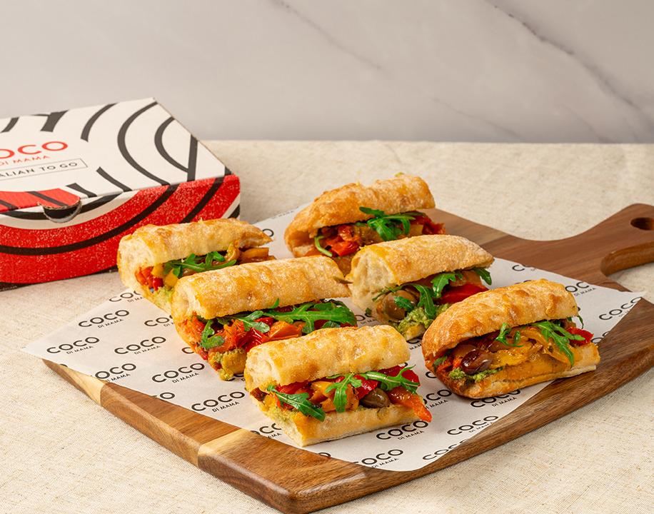 Meal card cover for: SMALL PLATTER - Vegan  Rainbow Ciabatta (VE)