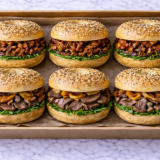 Meal card cover for: Beef Bagel Platter (12)