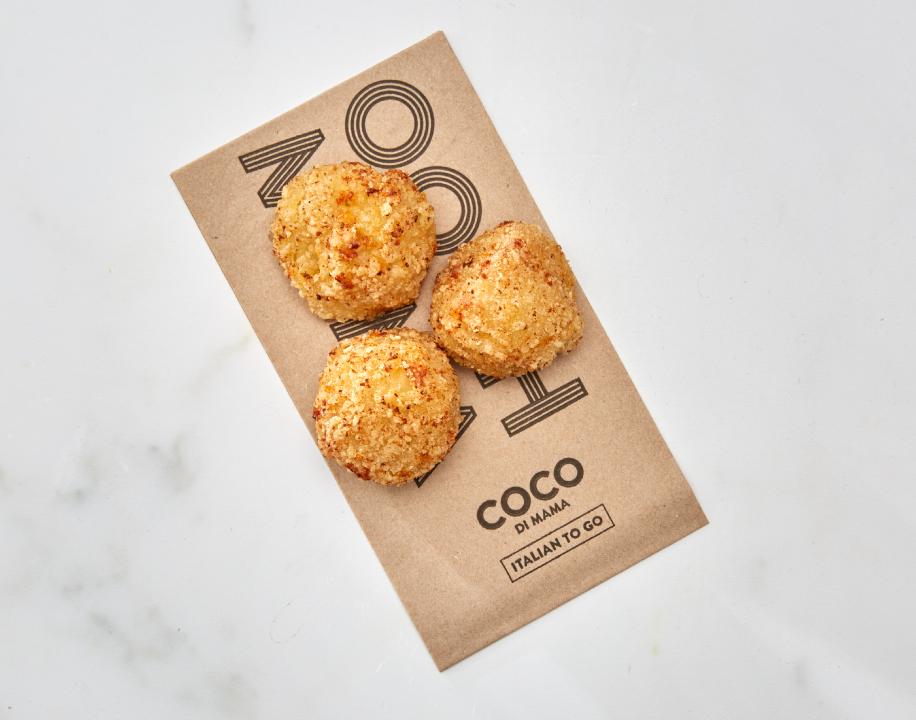 Meal card cover for: Three Cheese Mac & Cheese Bites (V)