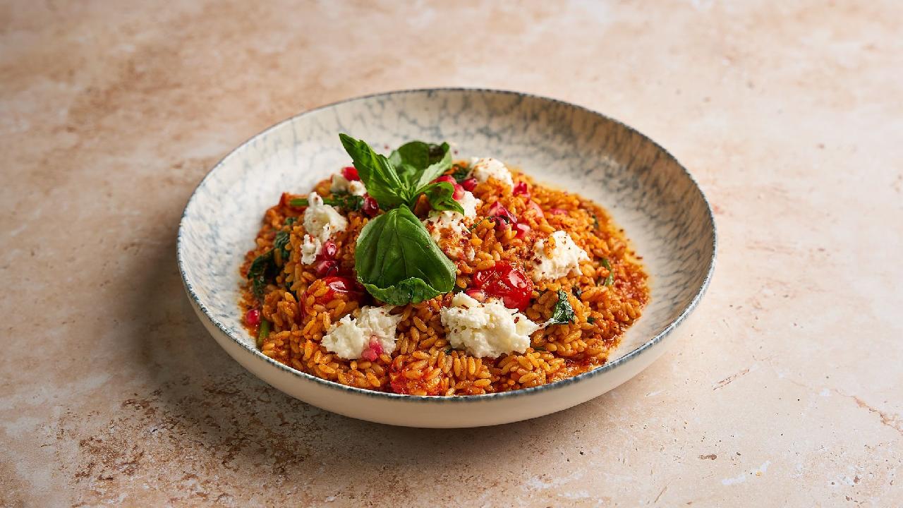 Meal card cover for: Spiced Tomato Orzo