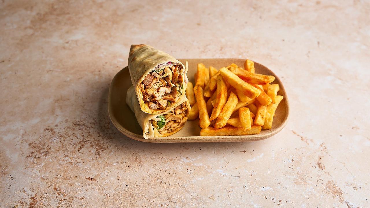 Meal card cover for: Shawarma Chicken Stone-Baked Wrap