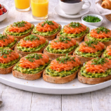 Meal card cover for: Avocado & Smoked Salmon Sourdough Toast Platter (6)