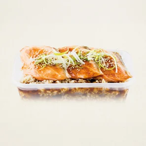 Meal card cover for: Salmon Teriyaki