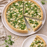 Meal card cover for: Goats Cheese with Watercress Quiche (16)