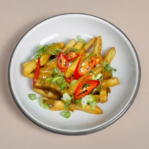 Meal card cover for: Curry and Chips