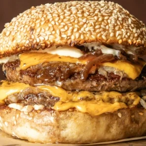 Meal card cover for: Double Black Bear Burger