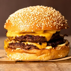 Meal card cover for: Double Cheeseburger