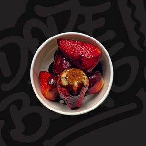 Meal card cover for: Strawberries with chocolate sauce #2D