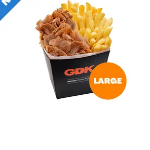 Meal card cover for: Large Doner Box With Fries