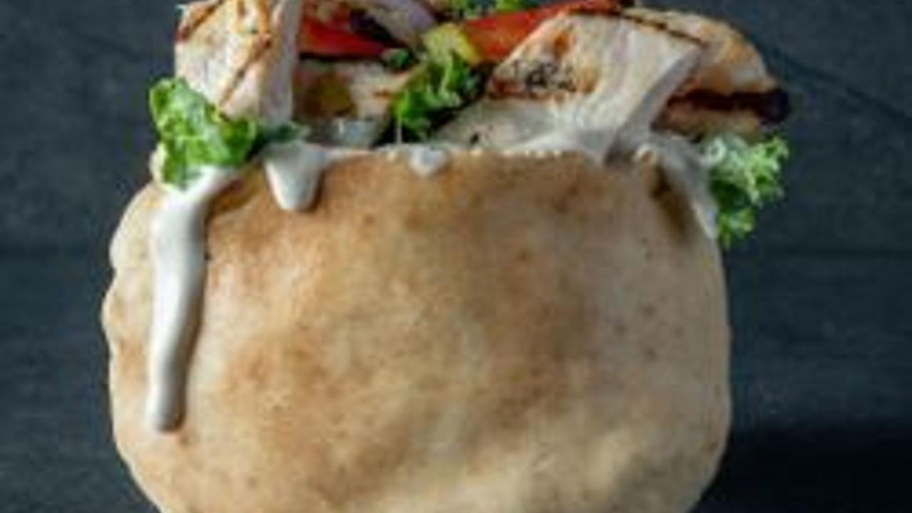 Meal card cover for: GRILLED CHICKEN IN PITA
