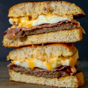 Meal card cover for: Grilled Cumberland Sausage and Egg on Farmhouse Bread