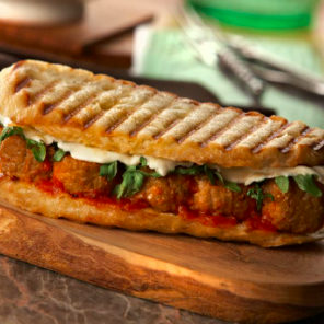 Meal card cover for: Meatball Panini