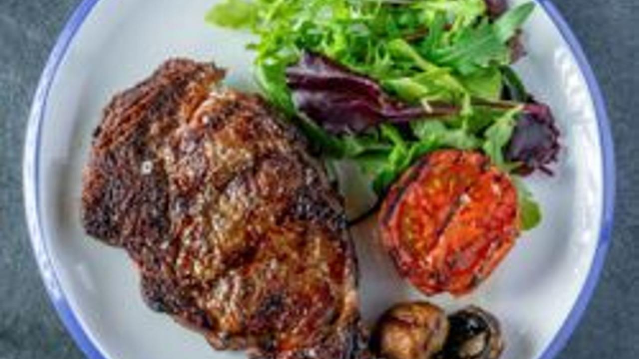 Meal card cover for: RIB EYE STEAK