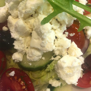 Meal card cover for: Feta, Olives, Tomatoes, Onions, Leaf Salad & Lemon Dressing