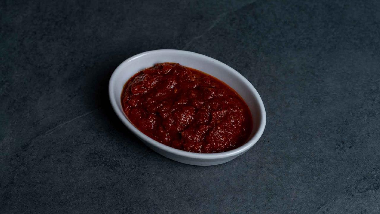 Meal card cover for: Chilli Matbucha