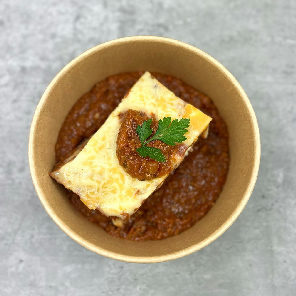 Meal card cover for: Meat Lasagna