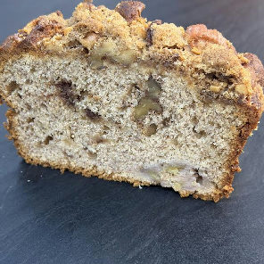 Meal card cover for: Homemade chocolate, banana & walnut slice