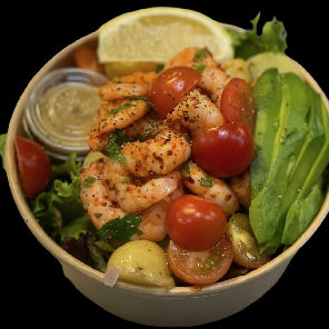 Meal card cover for: Prawn Salad