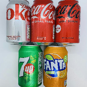 Meal card cover for: Can Soft Drinks