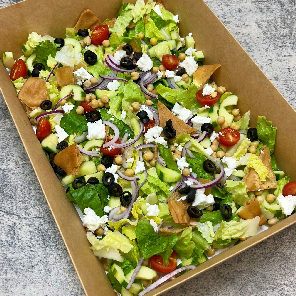 Meal card cover for: Sharing Greek salad