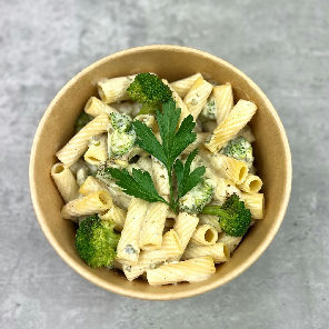 Meal card cover for: Rigatoni Alfredo & Broccoli