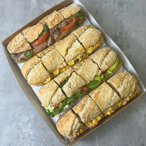 Meal card cover for: Vegetarian baguette platter