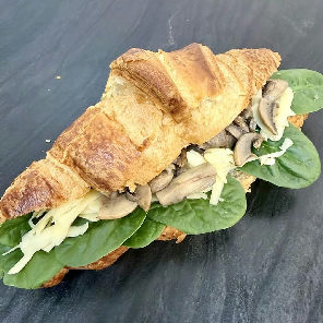 Meal card cover for: Cheese & mushroom croissant