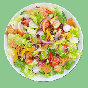 Meal card cover for: Chicken & Halloumi Fattoush