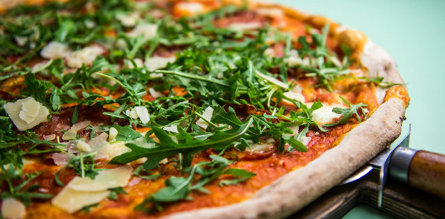 Salami, Rocket and Parmesan Whole 20-inch Pizza, Homeslice Catering - City (20" Pizzas)
