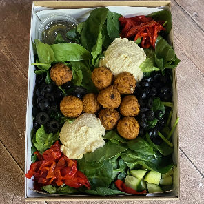 Meal card cover for: Humus & Falafel Salad