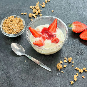Meal card cover for: Greek yogurt with fresh strawberries