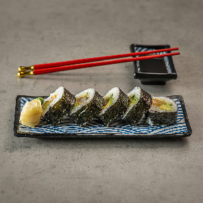 Meal card cover for: Prawn Katsu Futomaki (5 pieces)