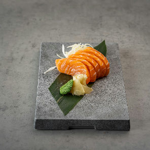 Meal card cover for: Salmon Sashimi (5 pieces)