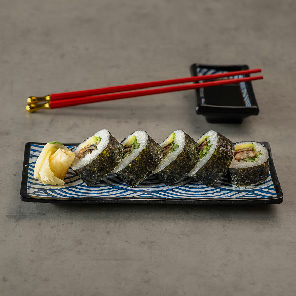 Meal card cover for: Eel Fish Futomaki (5 pieces)