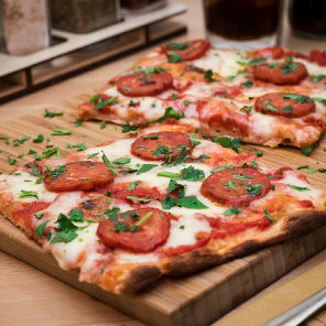 Meal card cover for: 1 Slice of Meaty Pizza
