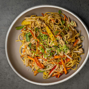 Meal card cover for: Vegetable Stir-Fried Noodles