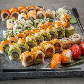 Meal card cover for: Platters Oishi Box (meal for 5) 52 pieces