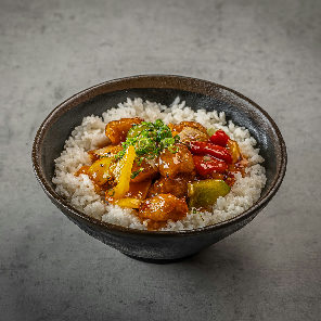 Meal card cover for: Sweet Chilli Chicken with Rice