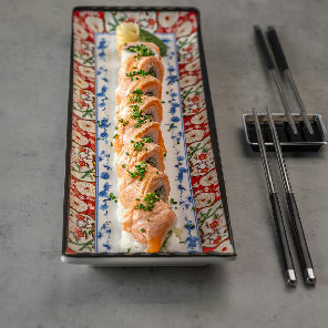 Meal card cover for: Shake Aburi Roll (8 pieces)
