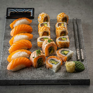 Meal card cover for: Salmon Classic (meal for 2) 22 pieces