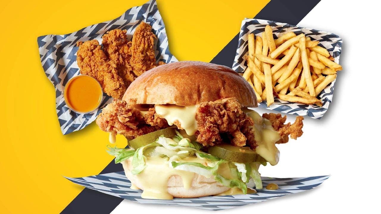 Meal card cover for: Burger, Strips & Fries For 1 (high protein)